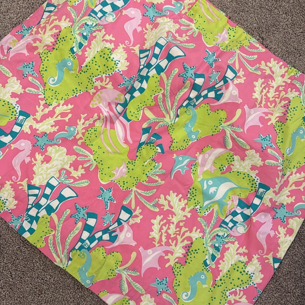Lilly Pulitzer Pink Green Blue Coral Print Skirt